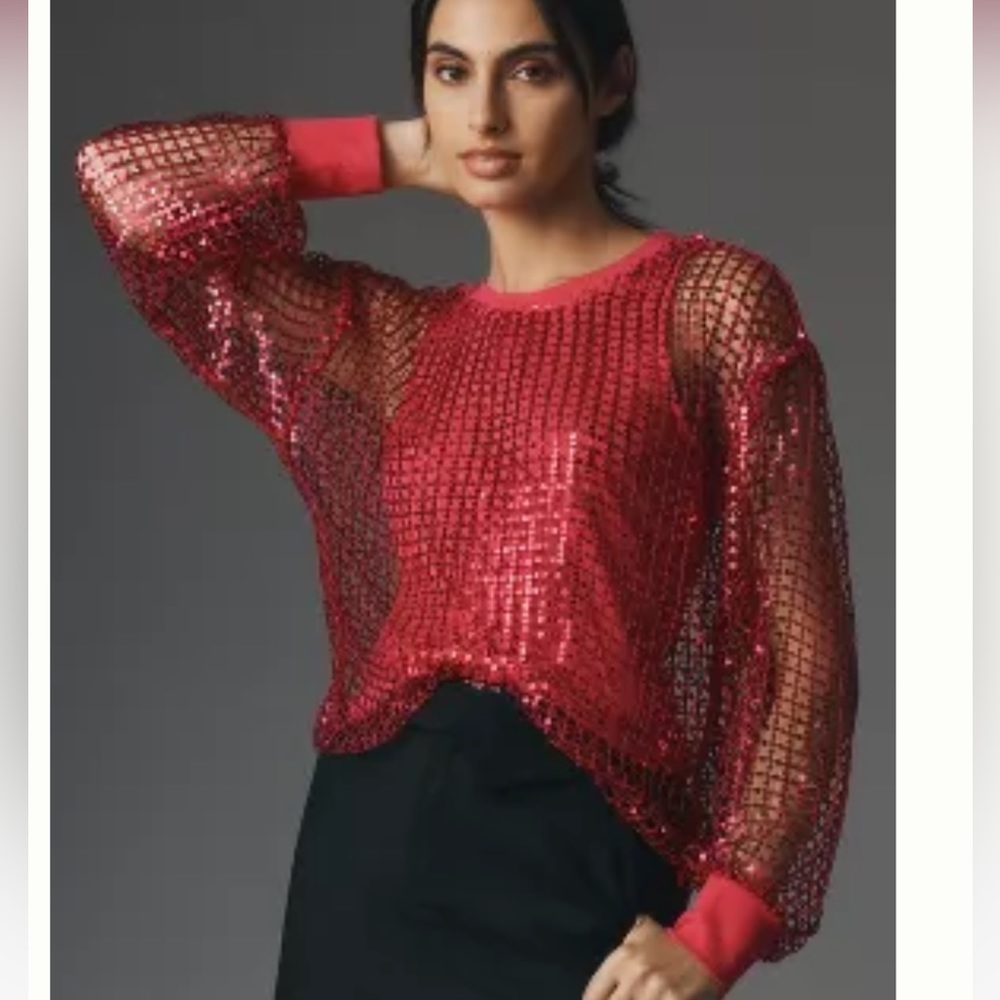 Anthropology Pilcro NWT size M sequin top